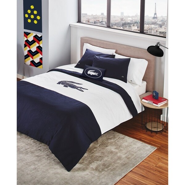 Lacoste Standard Cotton Reversible 4 Piece Comforter Set On Sale Bed Bath Beyond 38414505