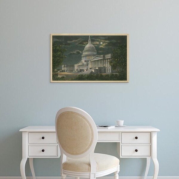 Easy Art Prints Unknown's 'Capitol Building at Night' Premium Canvas Art