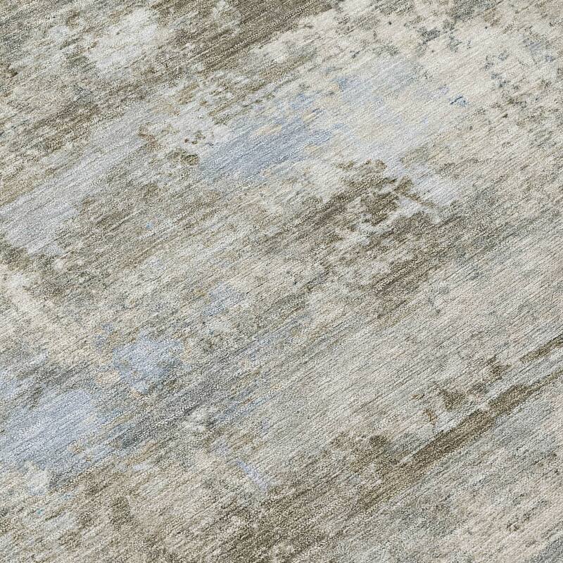 Machine Washable Indoor/ Outdoor Modern Solid Chantille Rug