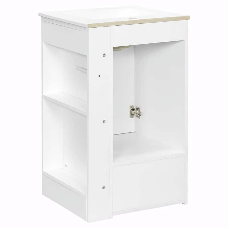20" Freestanding Bathroom Vanity with Ceramic Sink