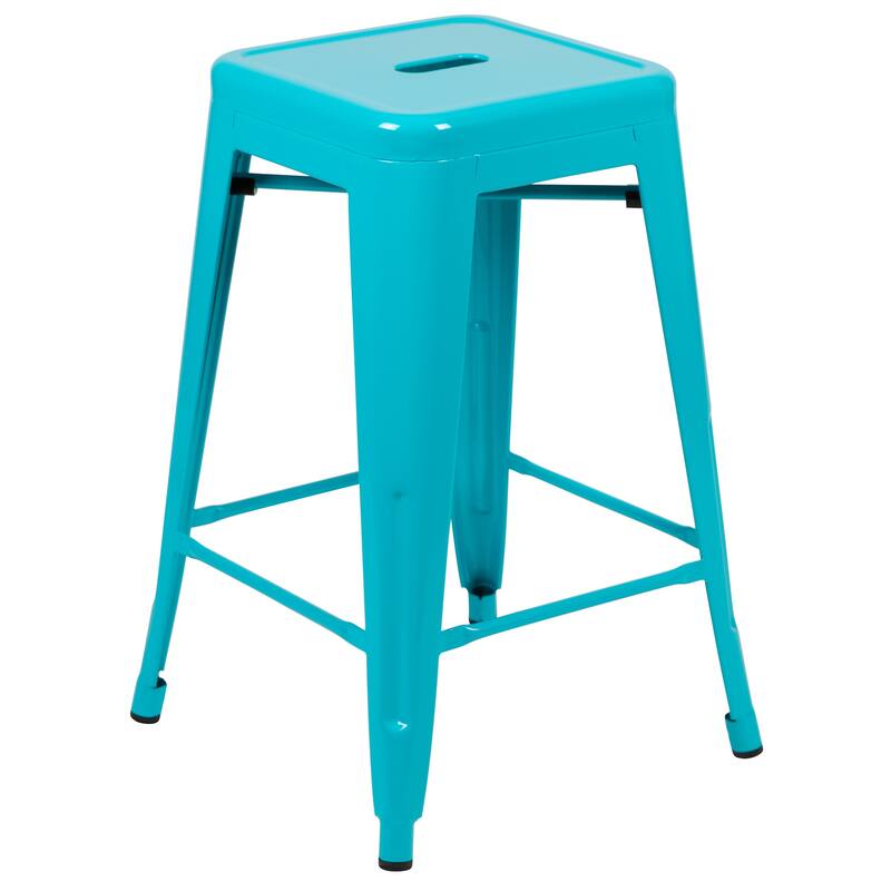 Industrial Metal Bar Stool (Set of 4)