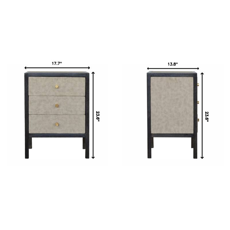 Faux Leather Nightstand