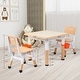 preview thumbnail 4 of 12, Wood Grain Table Kids Table & Chair Set with Adjustable Height