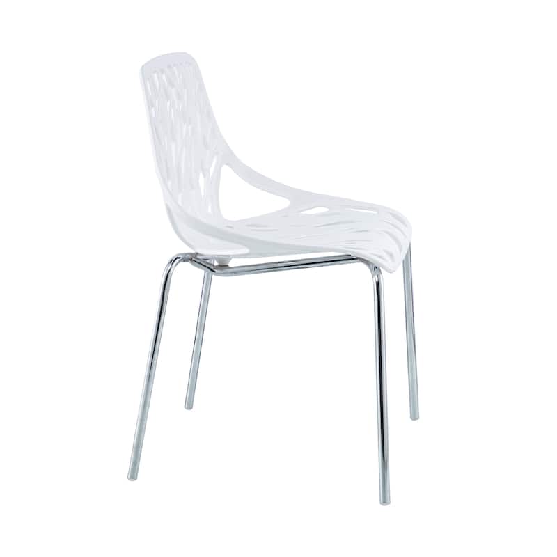 Porthos Home Paola Dining Chairs Set Of 4, Plastic Back, Iron Legs