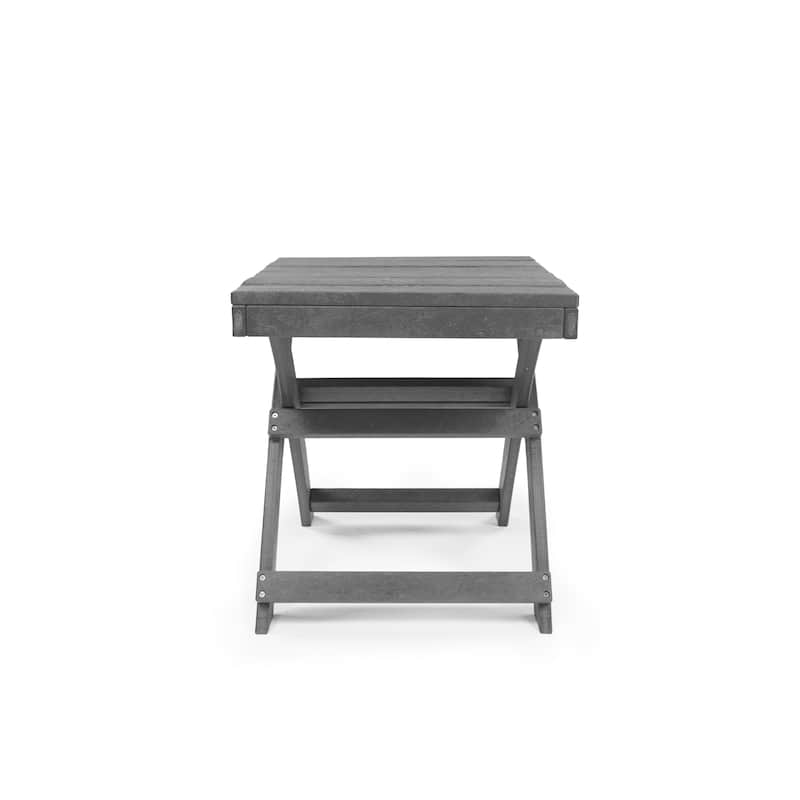 Santorini Fully Assembled All-Weather Recycled HDPE Outdoor Folding Side Table