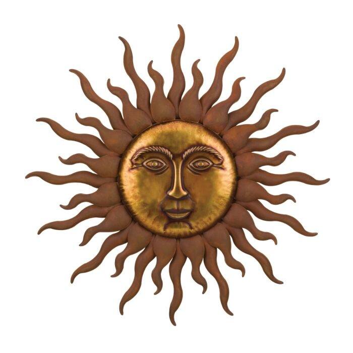 Copper Sun Wall Decor 32"