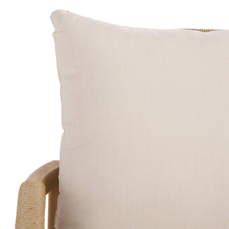 SAFAVIEH Couture Rogers Teak & Hyacinth Sofa - 69"W x 34"D x 34"H