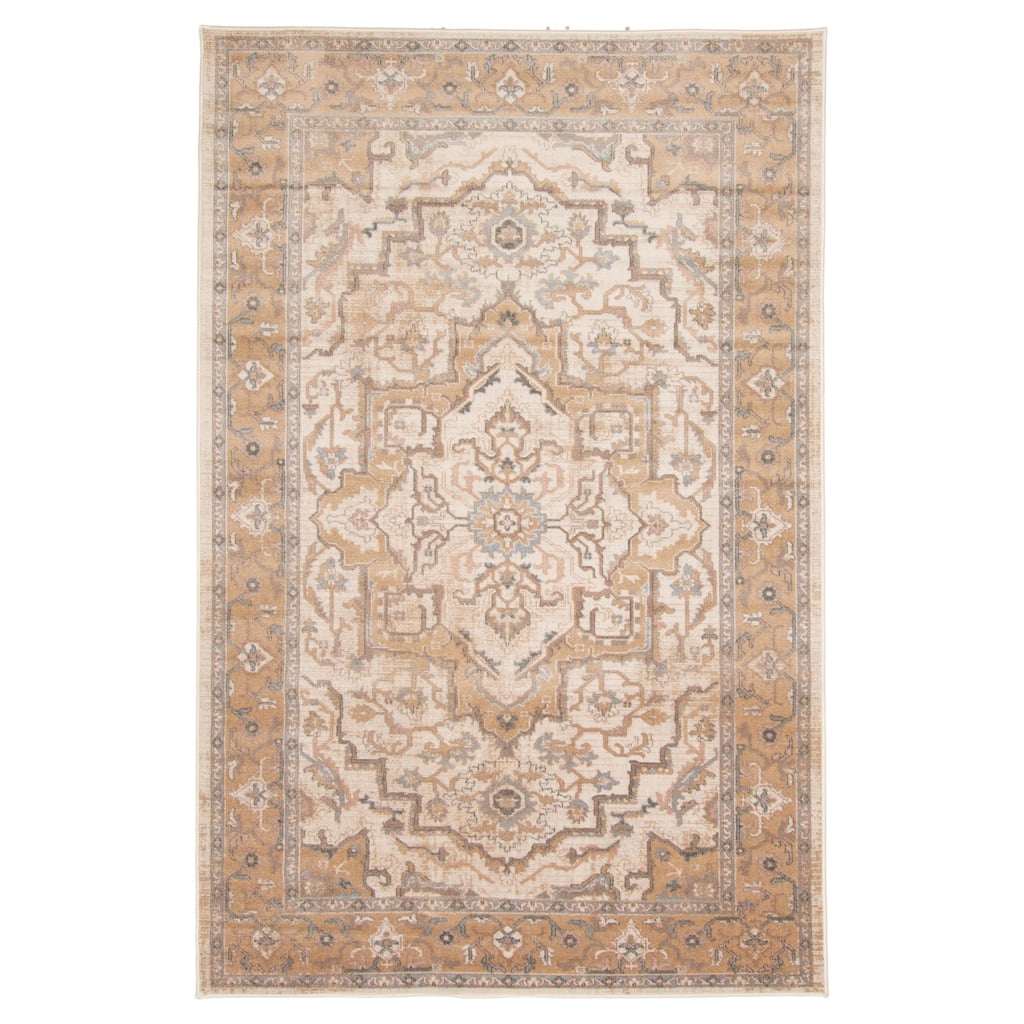 ECARPETGALLERY Machine Woven Stassie Ivory Area Rug