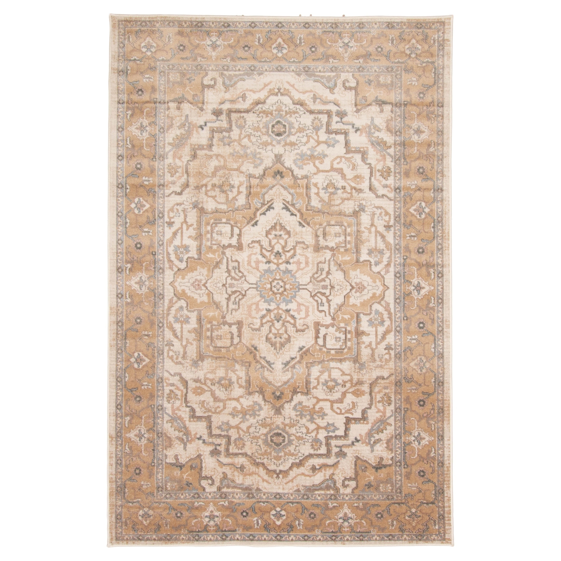 ECARPETGALLERY Machine Woven Stassie Ivory Area Rug