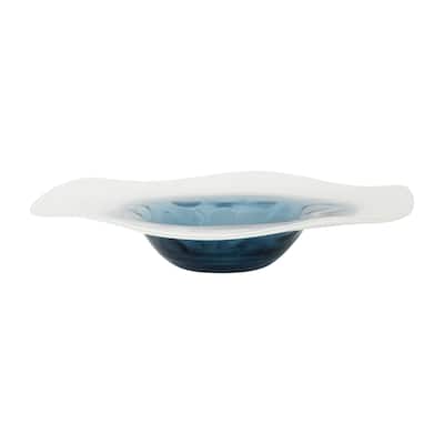 Sagebrook Home's Coastal Glass Blue Waters Decorative Bowl