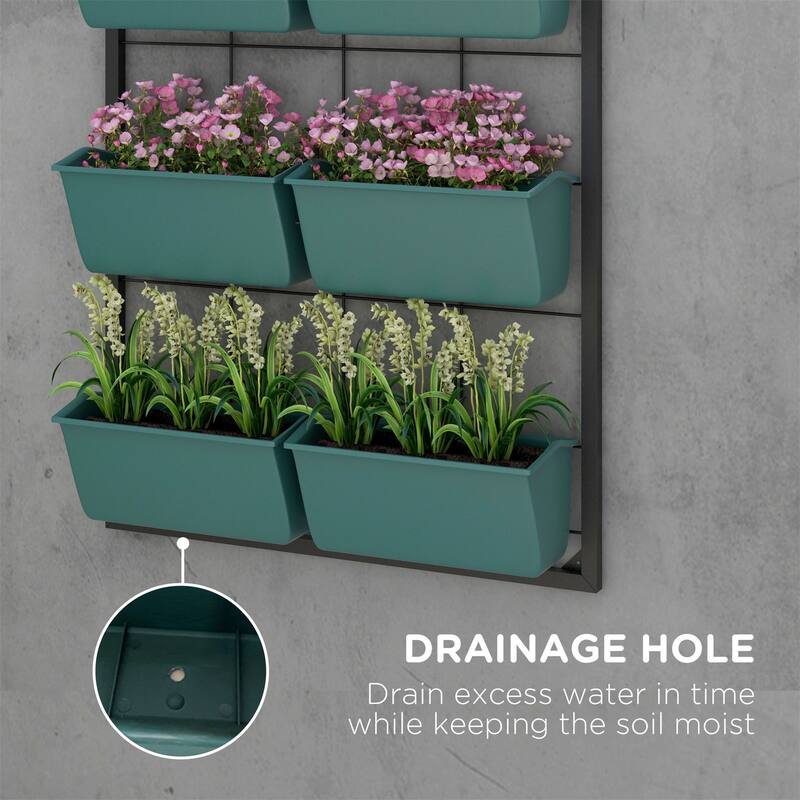 Outsunny 3-Tier Wall Planter with 6 Pots
