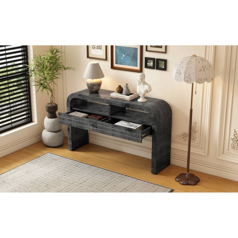 Retro Curved Console Table