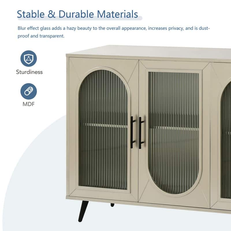 Storage Cabinet or Wood TV Stand with Adjustable Shelves