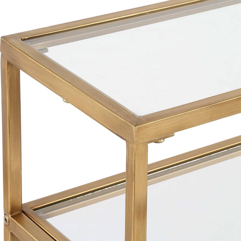 Carson Carrington Iron Gold Console Table