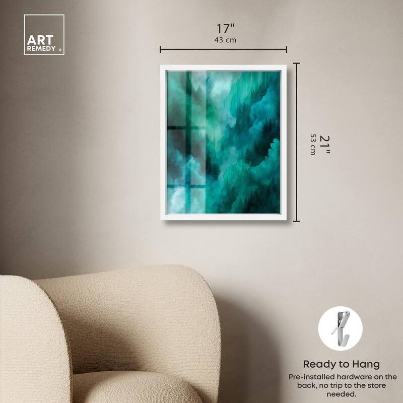 Textured Teal II Shadowbox by Art Remedy