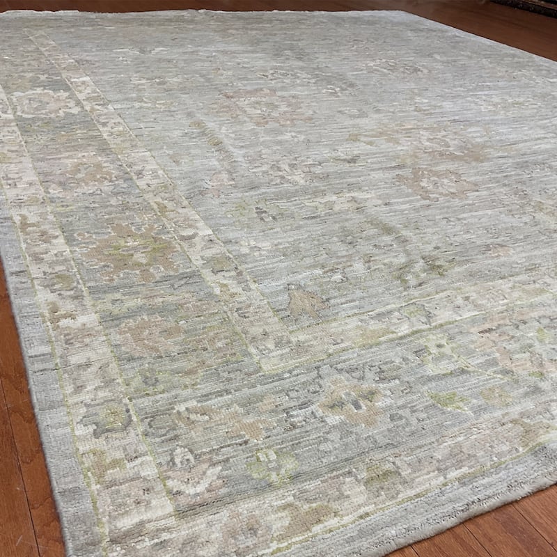 HERAT ORIENTAL Handmade Vegetable Dyed Oushak Wool Rug - 8'3" x 10'1"