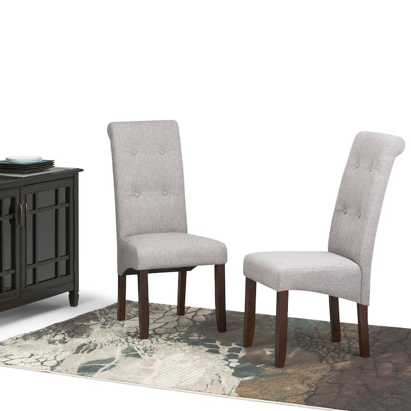 WYNDENHALL Essex Deluxe Tufted Parson Chair (Set of 2) - 18.9"w x 19.3"d x 42.1"h