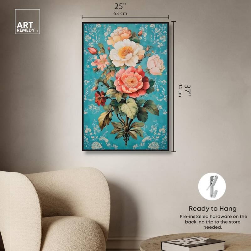 Floral Azure Ascent II Canvas by Art Remedy