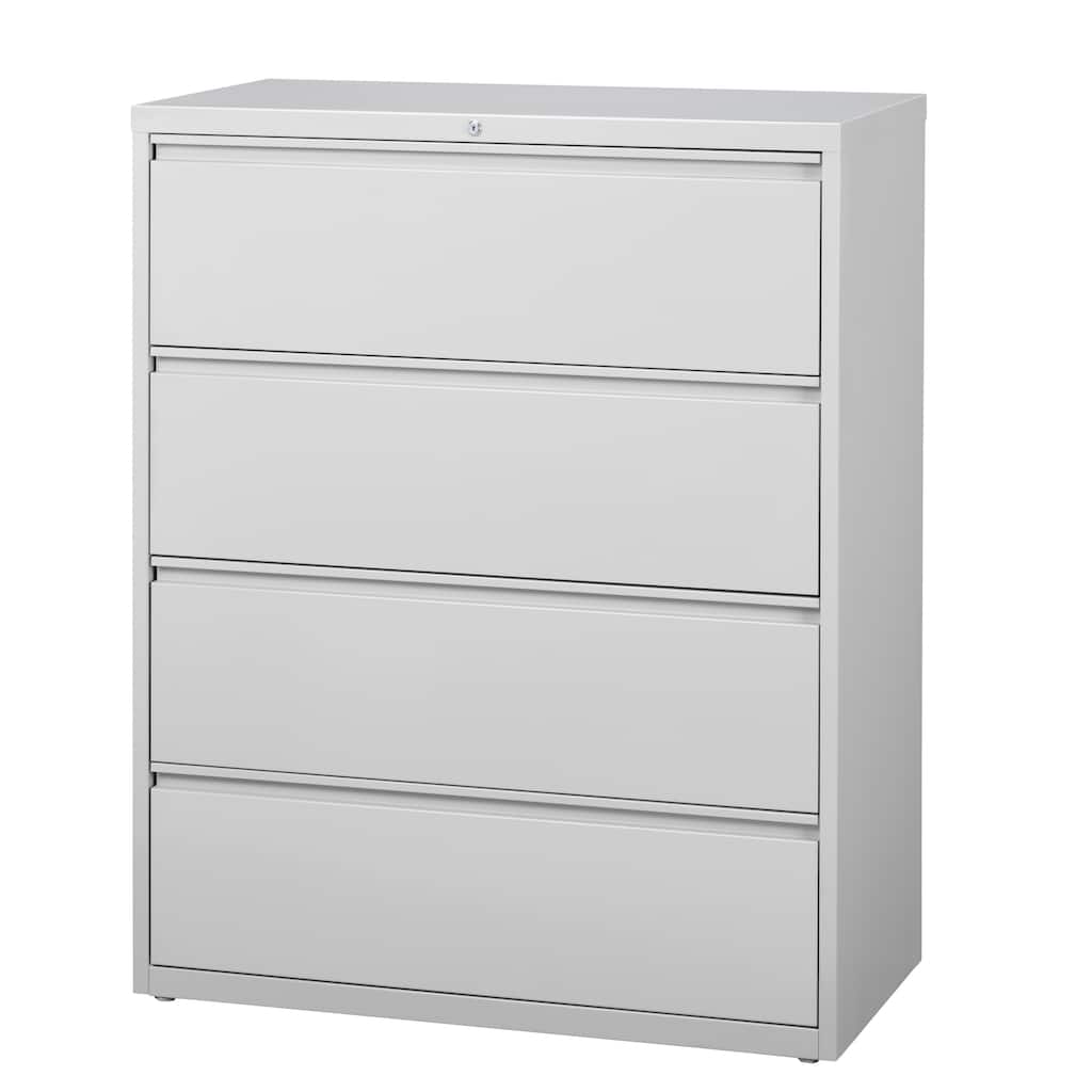 8000 Series 42" Wide 4-Drawer Lateral File Cabinet, Light Gray
