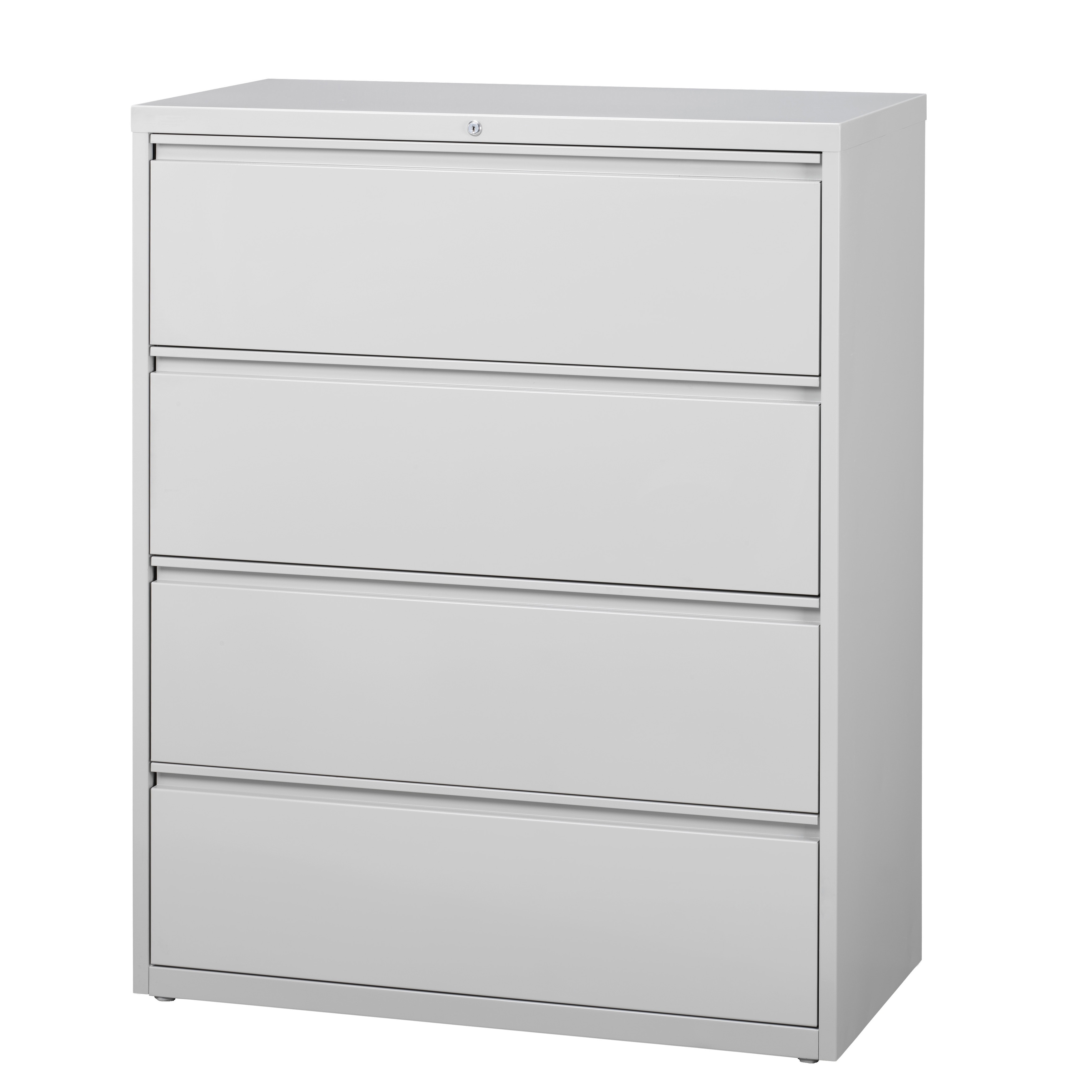 8000 Series 42" Wide 4-Drawer Lateral File Cabinet, Light Gray