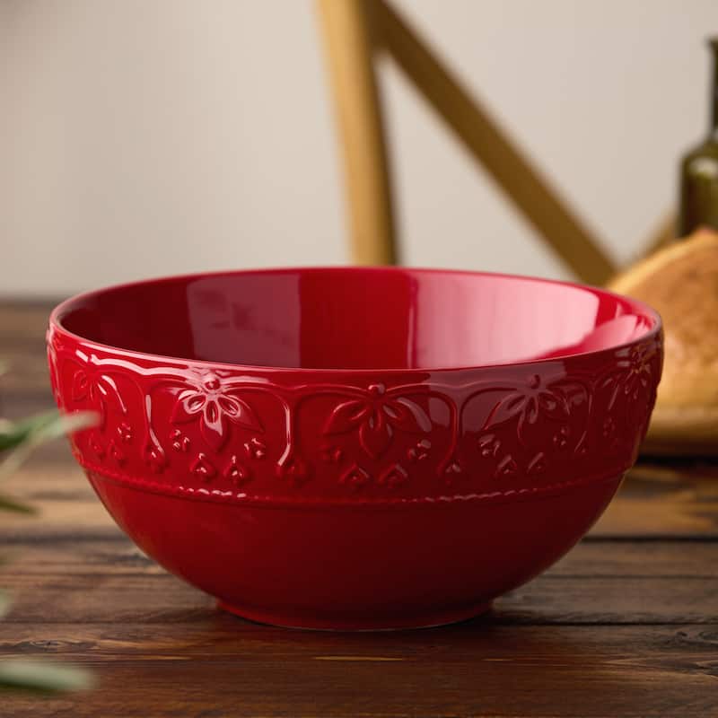 Certified International Provence Embossed Deep Bowl 10.5" x 5",158 oz. - 10.5'' W x 10.5'' D x 5'' H