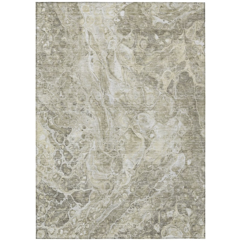 HomeRoots Abstract Transitional Rectangle Outdoor Rug