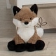 preview thumbnail 3 of 2, Lambs & Ivy Painted Forest Brown/White Plush Fox Stuffed Animal - Knox