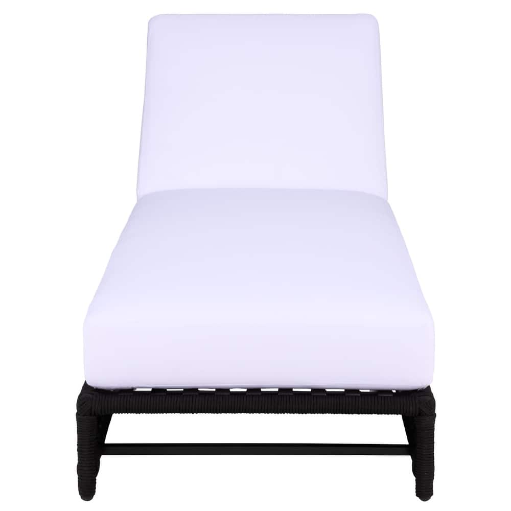 SAFAVIEH Outdoor Patio Furniture Callan Chaise Lounge Chair, Fully Assembled - 75"W x 26"D x 13"H