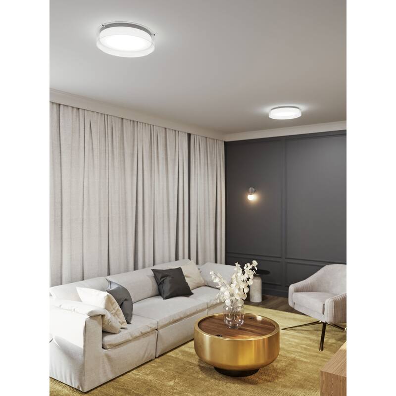 AFX Studio 12'' LED Ceiling Flush Mount - Polished Chrome - 12-Inch