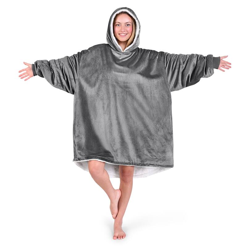 Bare Homey B-Cozy Oversized Sherpa Wearable Blanket
