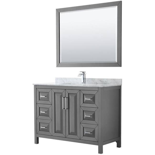 Wyndham Collection Daria 48" Free Standing Single Vanity Set with MDF