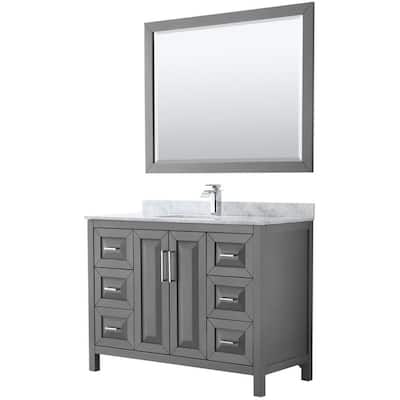Wyndham Collection Daria 48" Free Standing Single Vanity Set with MDF