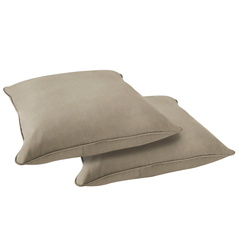 Sorra Home Sunbrella Outdoor Corded Floor Pillow Set of 2