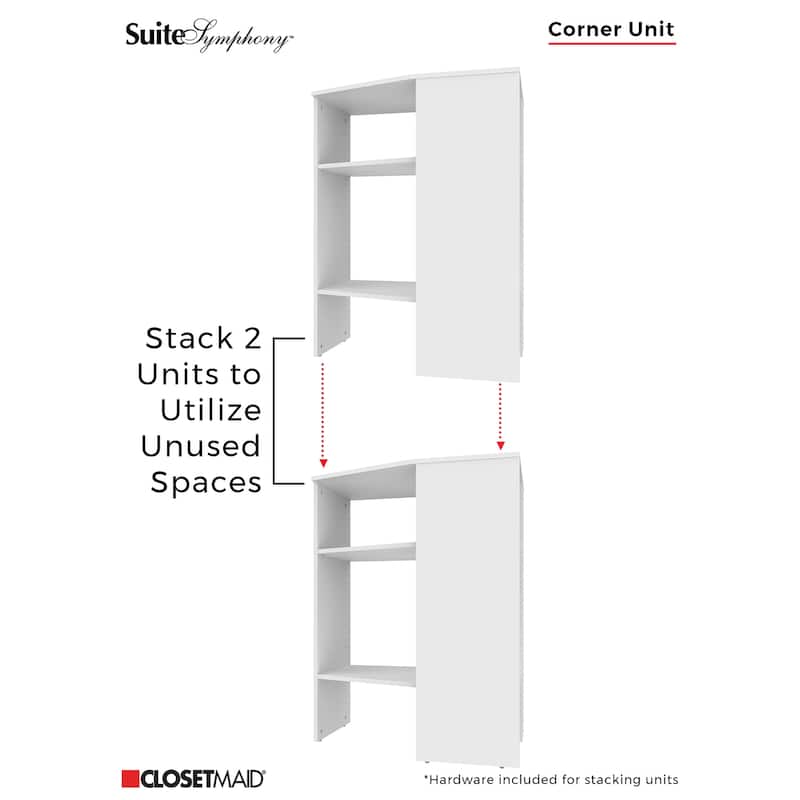 ClosetMaid SuiteSymphony 31.75-inch Wide Corner Shelf Unit