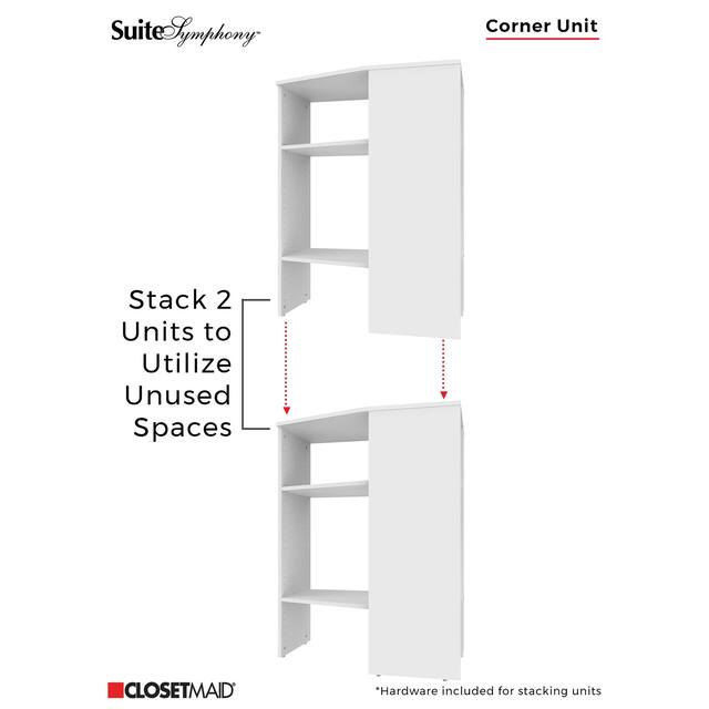 ClosetMaid SuiteSymphony 25-inch Closet Tower Corner Unit