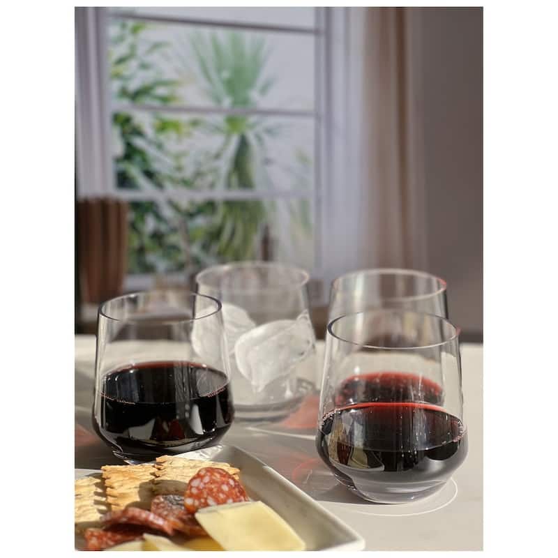 LeadingWare Designer Tritan Lexington Wine Glasses Set of 4 (12oz