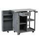 preview thumbnail 11 of 53, Outdoor Kitchen Island with Stainless Steel Top & Storage, Lockable Wheels