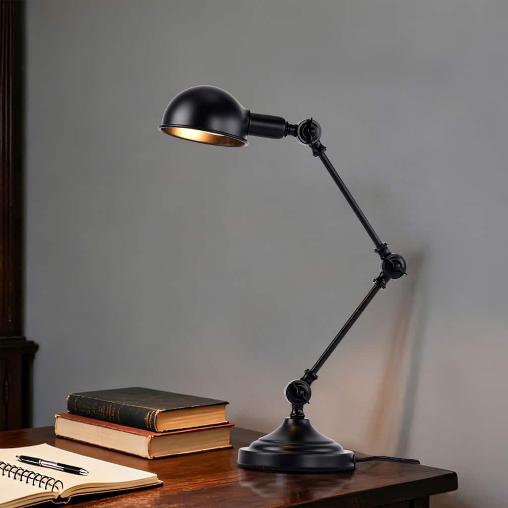 Pauh Black 3-Joint Articulated Reading Desk Lamp