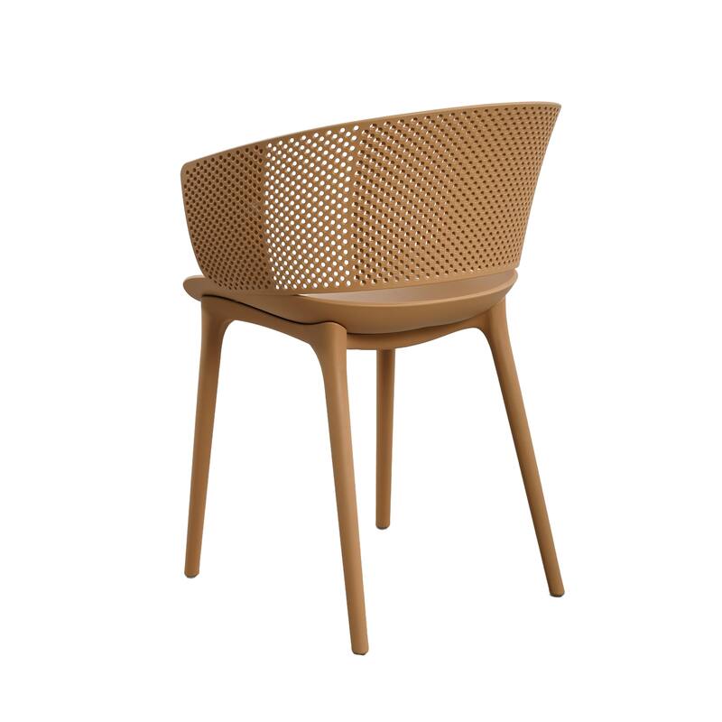 Christopher Knight Home - Gerald Modern Outdoor Plastic Dining Chair (Set of 2)