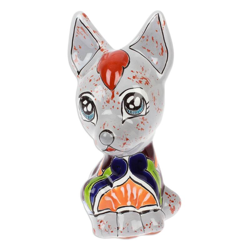 Novica Handmade HaciendaS Xolo Ceramic Sculpture