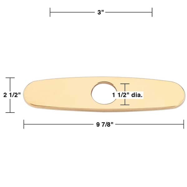 Faucet Hole Cover Plate Brass Widespread 8" PVD Everlasting Finish for Single Hole Faucet Renovators Supply