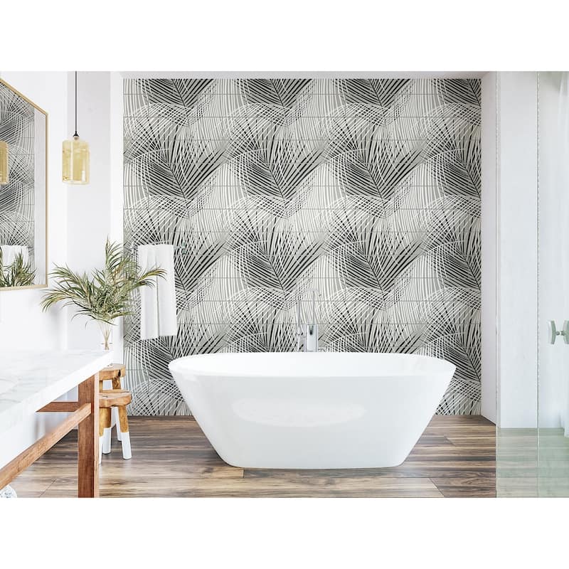 Lillian August Palm Tile Peel and Stick Wallpaper