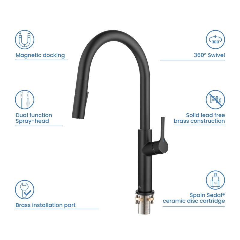 Fusion-T Single Handle Pull Down Kitchen Sink Faucet