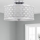 preview thumbnail 5 of 6, SAFAVIEH Lighting Hutch Flush 16-Inch Chrome 3-Light Mount Ceiling Light - 16" x 16" x 10.25"