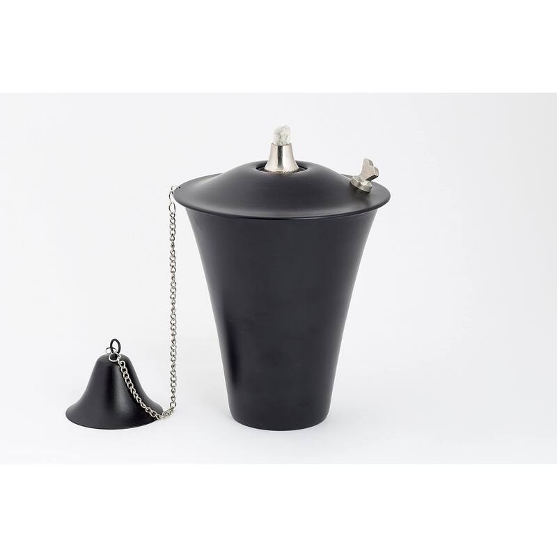 Kona Style Tabletop Tiki Torch - Smooth Black - 1 Pack