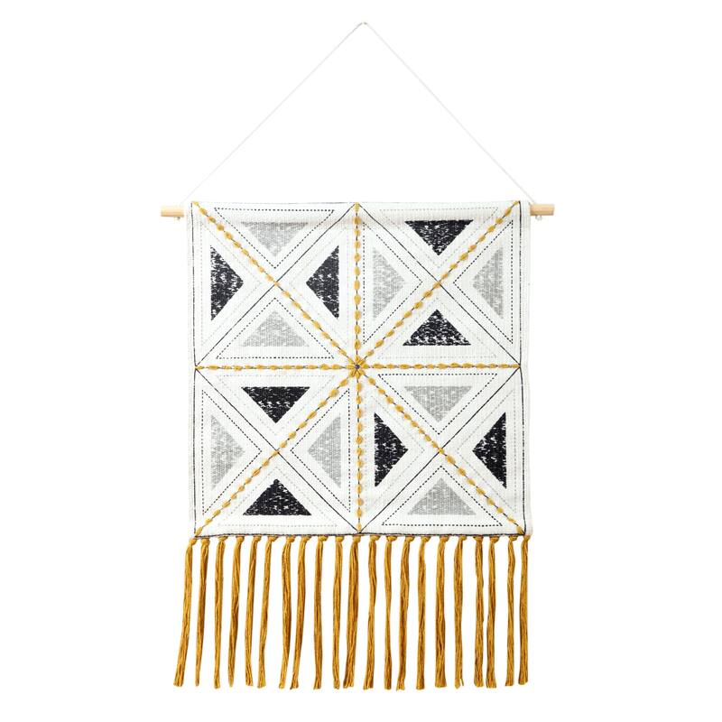 Sevita Dynamic Diamond Embroidered Wall Hanging - 21.5" x 33"