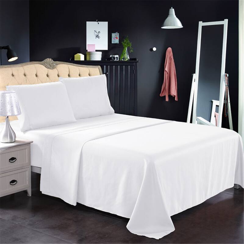Luxury Deep Pocket 4-piece Bed Sheet Set - Full - White