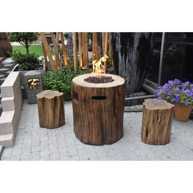 Mansfield Redwood Concrete Fire Column by Modeno - OFG308