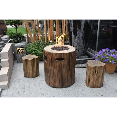 Mansfield Redwood Concrete Fire Column by Modeno - OFG308
