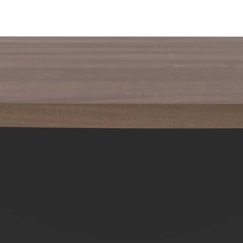 Bestar Connexion 72W L-Shaped Desk with Hutch and Pedestal